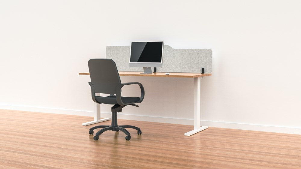 Acoustic Desk Screen Milford-Office Partitons-400 x 1200-White-Commercial Traders - Office Furniture