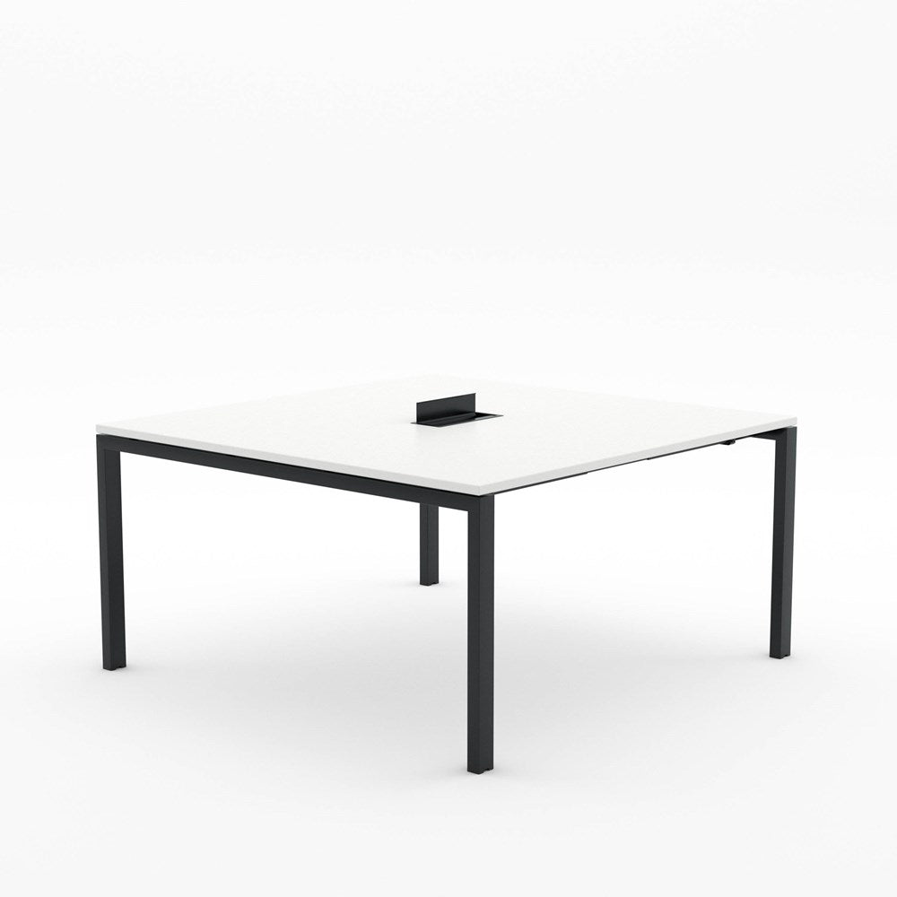 Alti Meeting Table 1500 x 1500-Meeting Tables-White-Black-North Island-Commercial Traders - Office Furniture