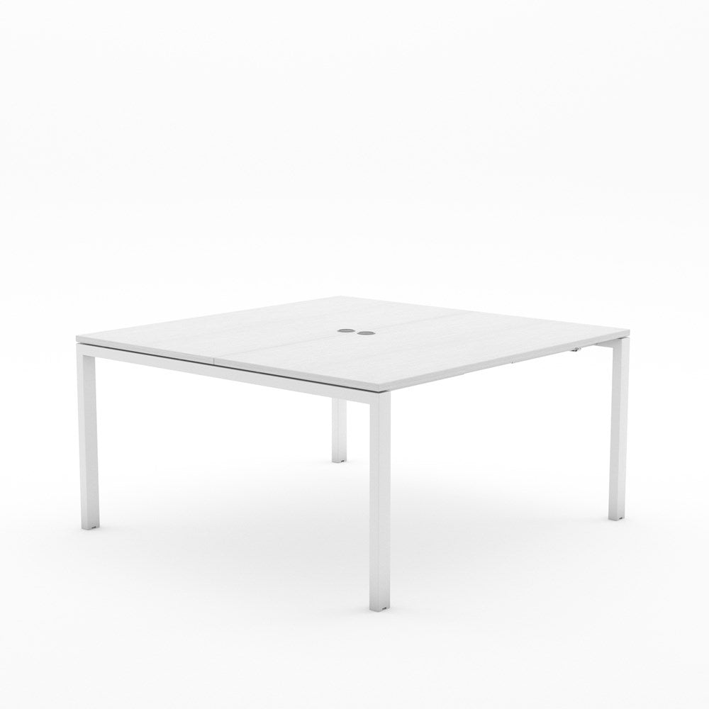 Alti 2 Person Pod Desk 1500W-Desking-Silver Strata-White-Commercial Traders - Office Furniture