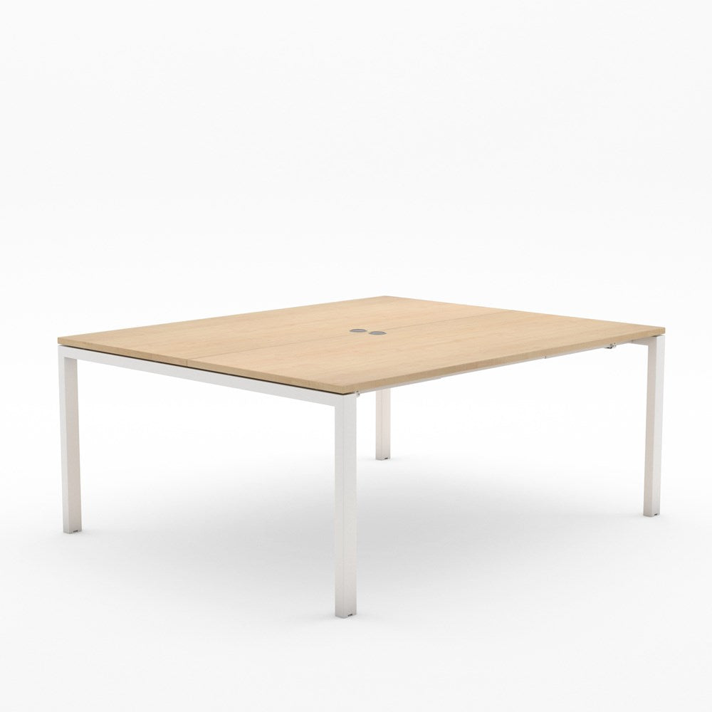 Alti 2 Person Pod Desk 1800W-Desking-Affinity Maple-White-North Island Delivery-Commercial Traders - Office Furniture