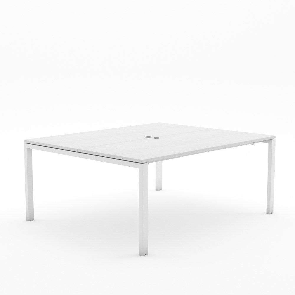 Alti 2 Person Pod Desk 1800W-Desking-Silver Strata-White-North Island Delivery-Commercial Traders - Office Furniture