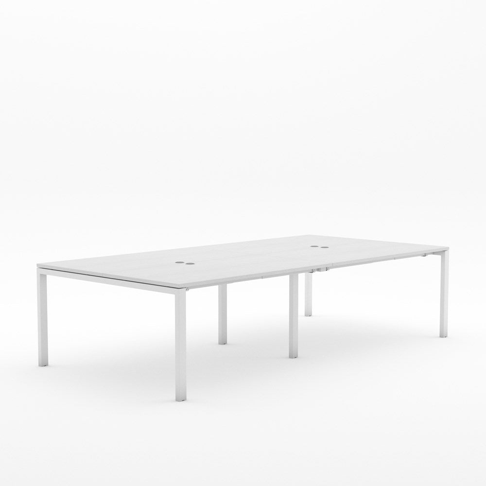 Alti 4 Person Pod Desk 1500-Desking-Silver Strata-White-North Island-Commercial Traders - Office Furniture