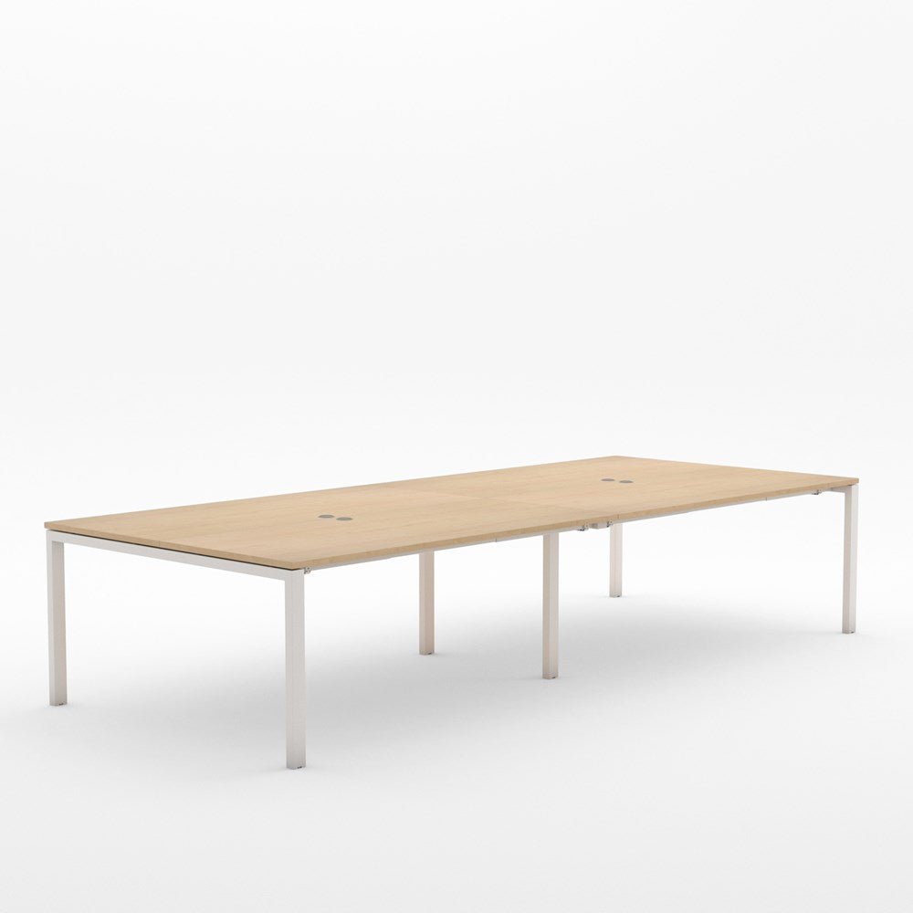 Alti 4 Person Pod Desk 1800-Desking-Affinity Maple-White-North Island-Commercial Traders - Office Furniture