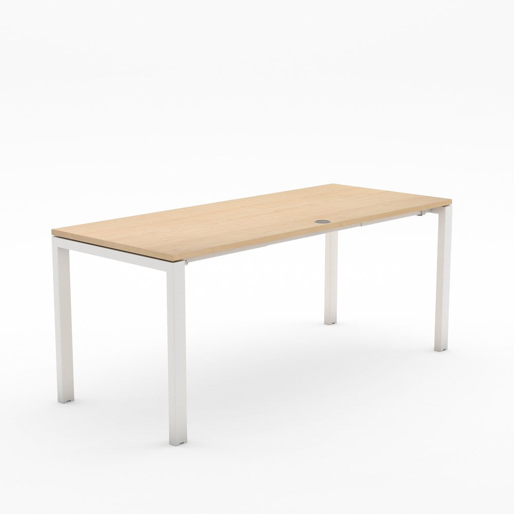 Alti 1800 x 750 Desk-Desking-Affinity Maple-White-Delivery to North Island-Commercial Traders - Office Furniture
