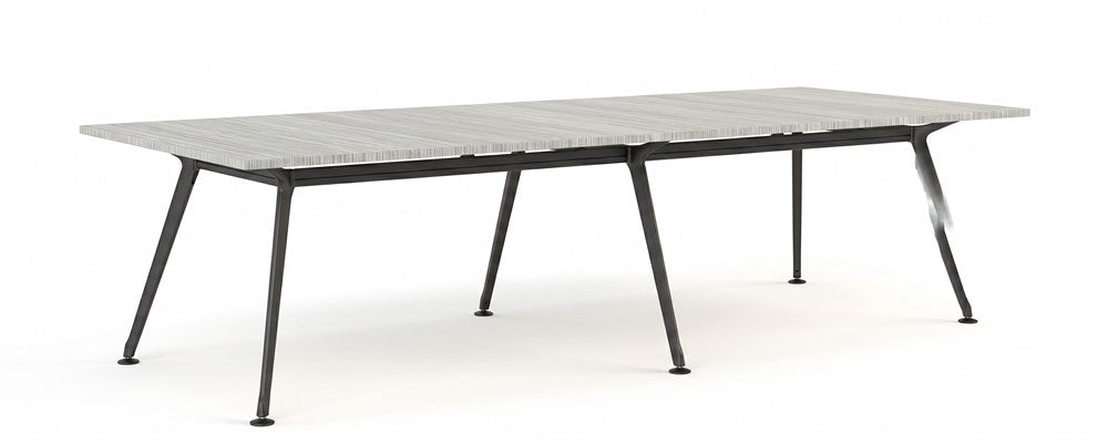 Euro Boardroom Table 3000 x 1200-Meeting Room Furniture-Silver Strata-Black Leg-North Island (Ground Floor)-Commercial Traders - Office Furniture