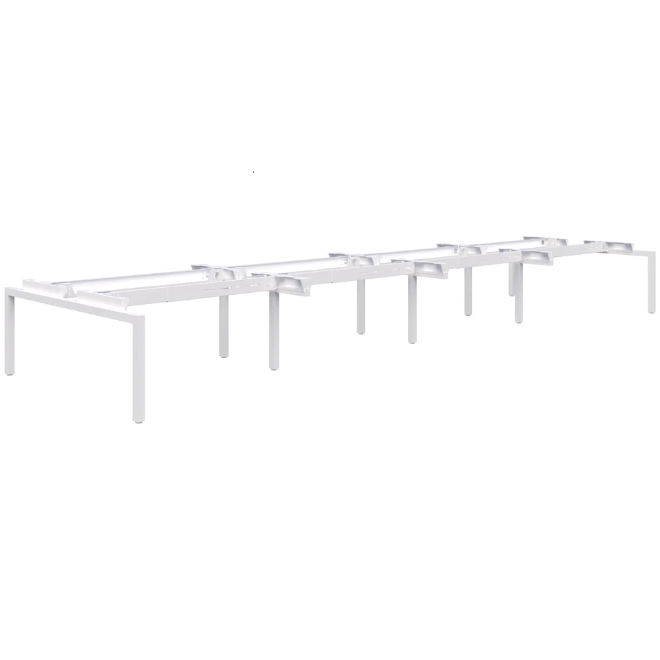 Balance Desk Base Only - 8 Pod Back to Back-Desks-Black-Commercial Traders - Office Furniture