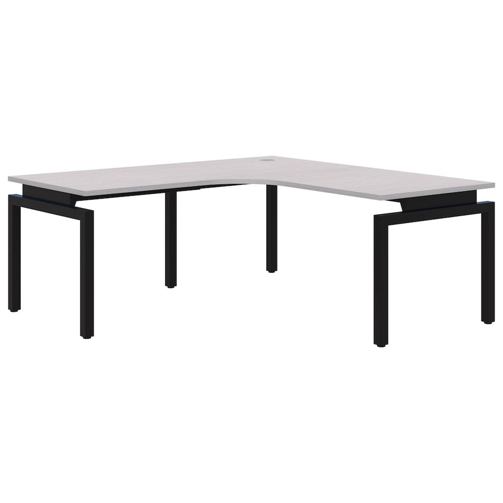 Balance 90° corner workstation-Desking-1800 x 1800 x 800-Silver Strata-Black-Commercial Traders - Office Furniture