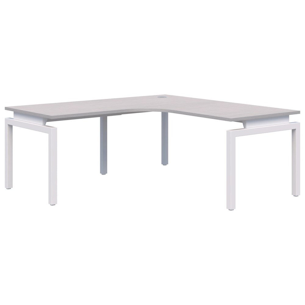 Balance 90° corner workstation-Desking-1800 x 1800 x 800-Silver Strata-White-Commercial Traders - Office Furniture