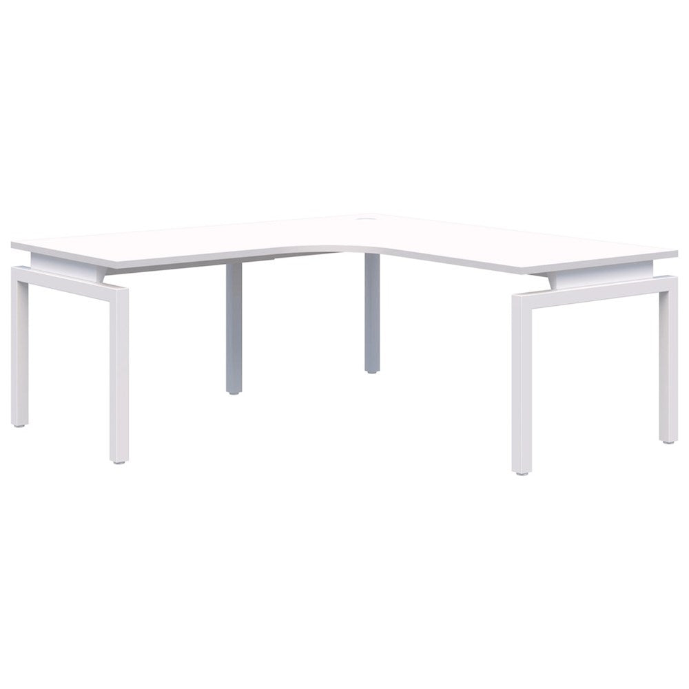 Balance 90° corner workstation-Desking-1800 x 1800 x 800-Snow Velvet-White-Commercial Traders - Office Furniture