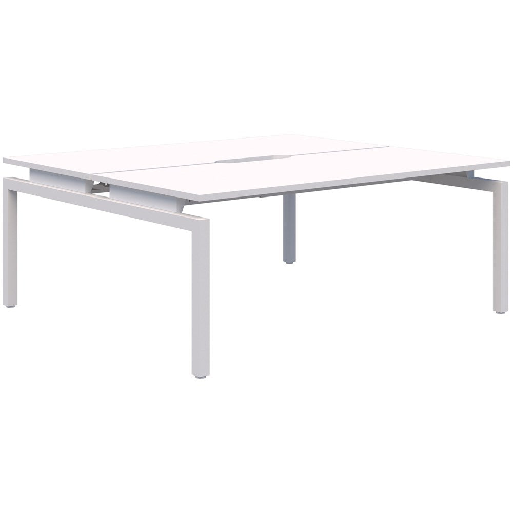Balance 1500 Wide Desks - 2 Person Pod (Back To Back)-Desking-Snow Velvet-White-700mm deep-Commercial Traders - Office Furniture