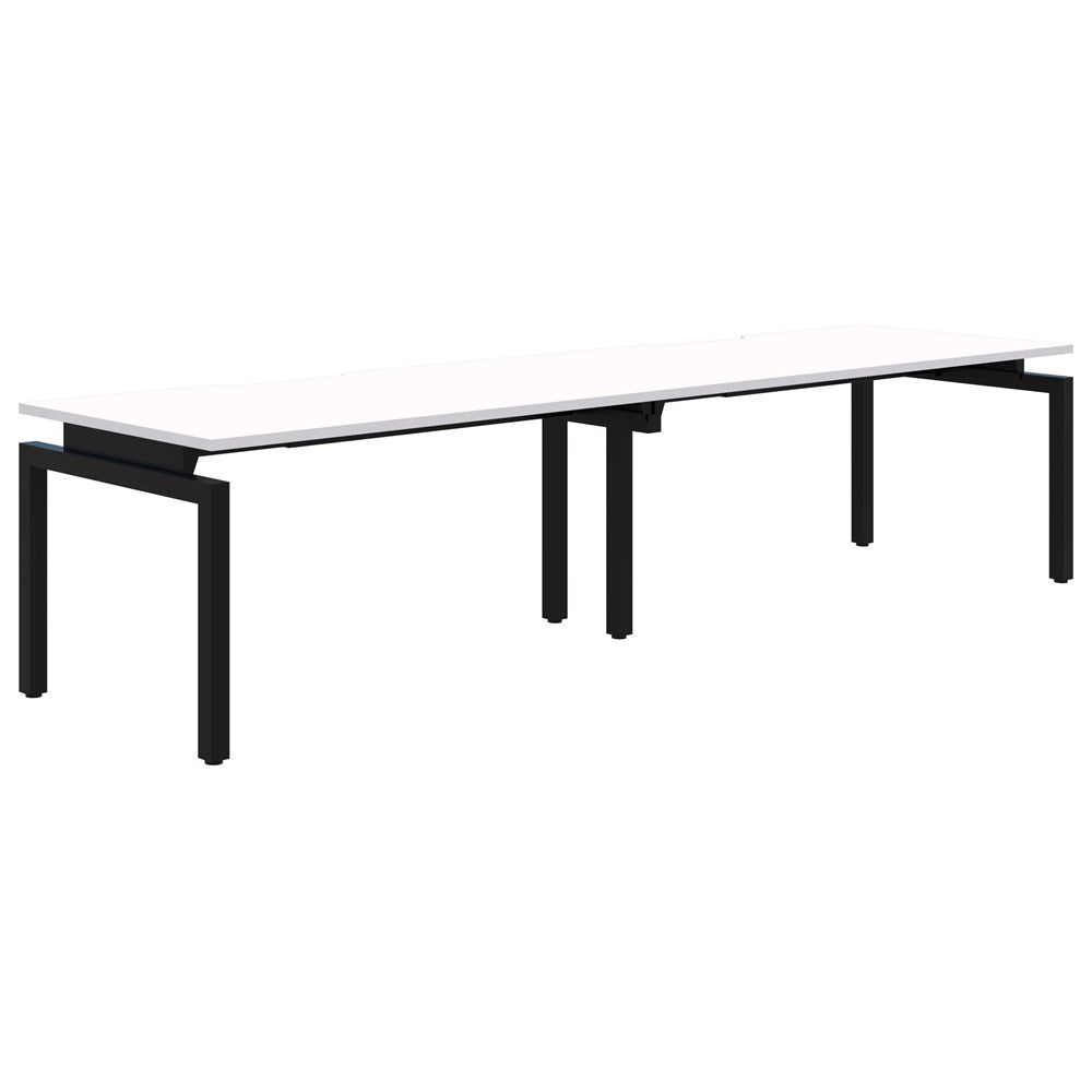 Balance 1800 2 Person Pod (Side To Side)-Desking-Snow Velvet-Black-700mm deep-Commercial Traders - Office Furniture