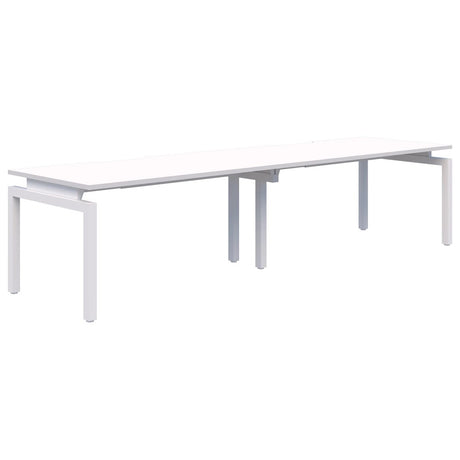 Balance 1800 2 Person Pod (Side To Side)-Desking-Snow Velvet-White-700mm deep-Commercial Traders - Office Furniture