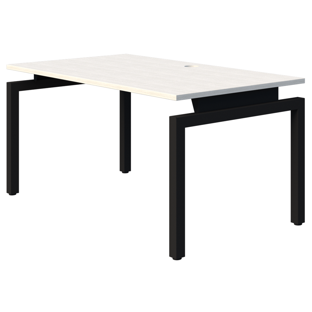 Balance Desk 1800 Wide X 800 Deep-Desking-Silver Strata-Black-Commercial Traders - Office Furniture