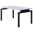 Balance Desk 1500 Wide-Desking-Snow Velvet-Black-800-Commercial Traders - Office Furniture