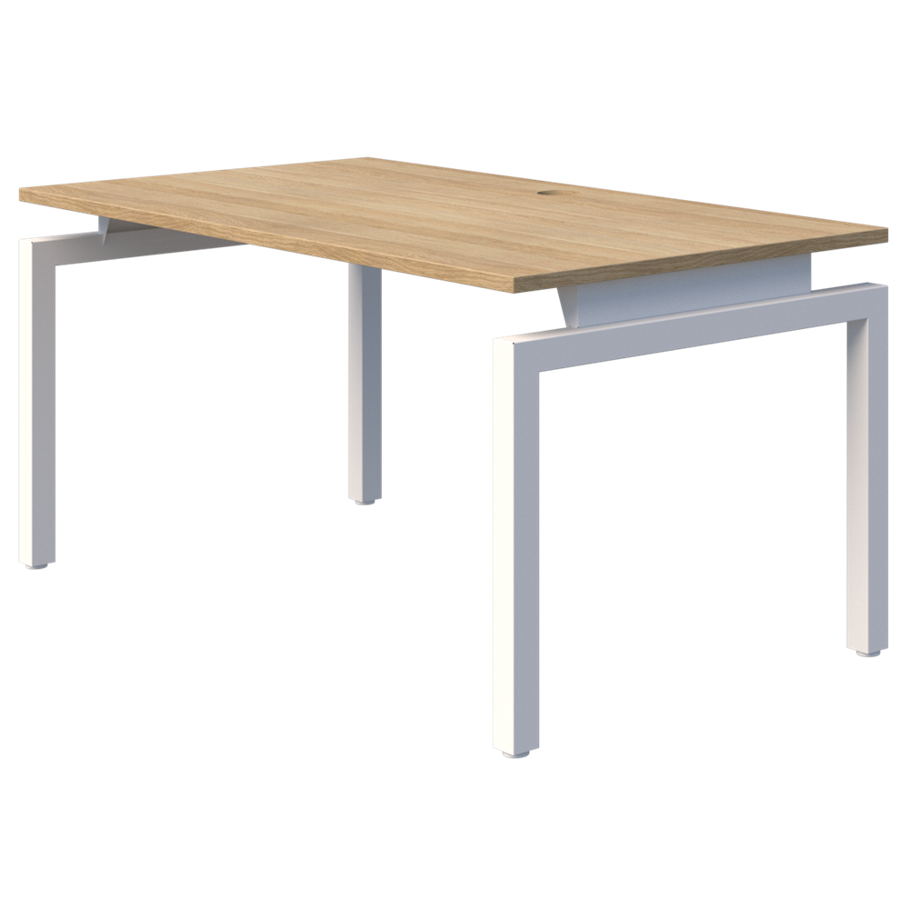 Balance Desk 1800 Wide X 800 Deep-Desking-Classic Oak-White-Commercial Traders - Office Furniture