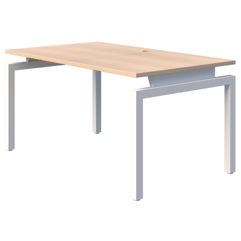 Balance Desk 1500 Wide-Desking-Refined Oak-White-800-Commercial Traders - Office Furniture