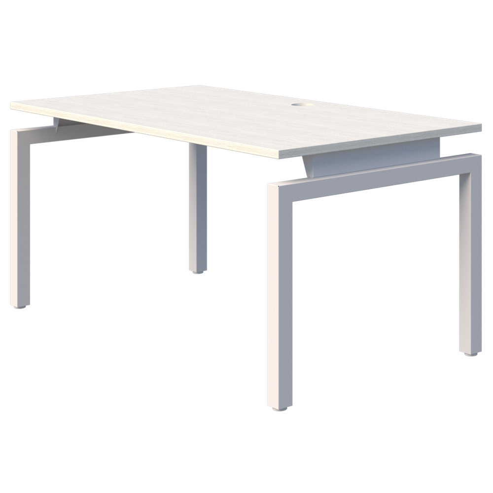 Balance Desk 1500 Wide-Desking-Silver Strata-White-800-Commercial Traders - Office Furniture