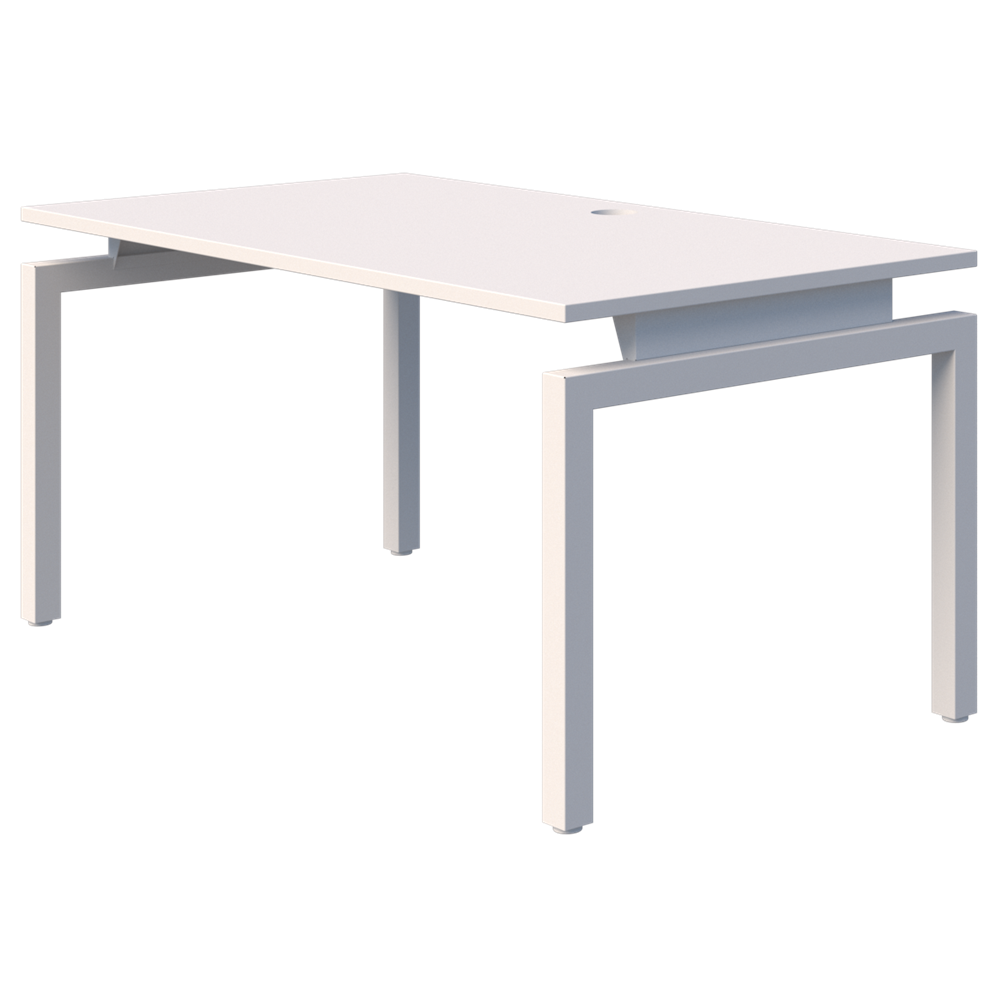 Balance Desk 1800 Wide X 800 Deep-Desking-Snow Velvet-White-Commercial Traders - Office Furniture