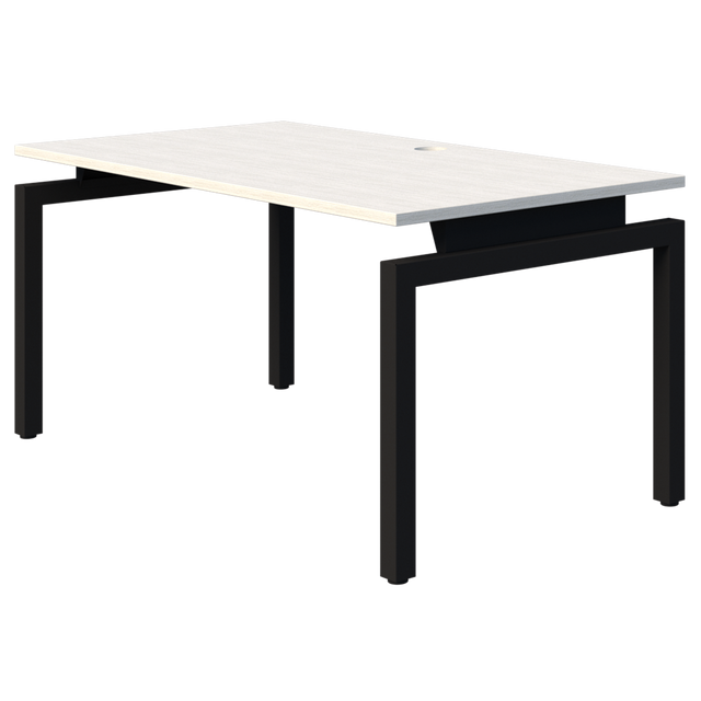 Balance Desk 1200 Wide-Desking-Snow Velvet-Black-700mm-Commercial Traders - Office Furniture