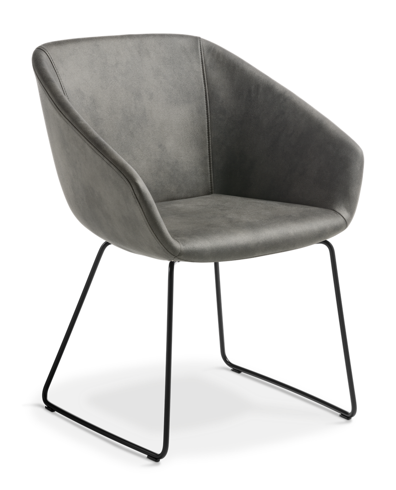 Barker Sled Base-Reception Chairs-Keylargo-Commercial Traders - Office Furniture