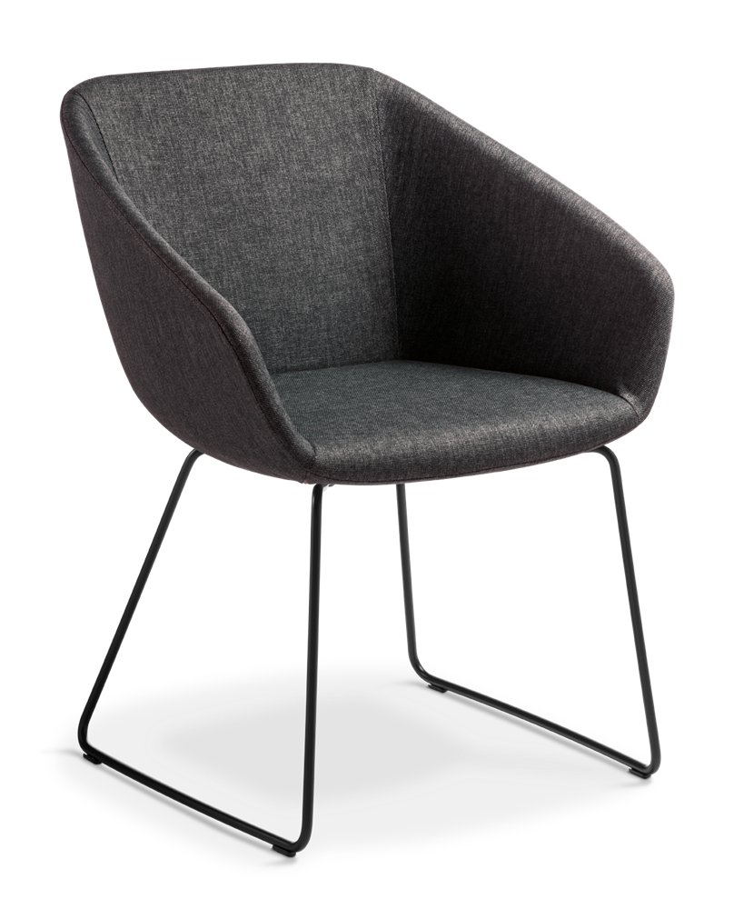 Barker Sled Base-Reception Chairs-Keylargo-Commercial Traders - Office Furniture