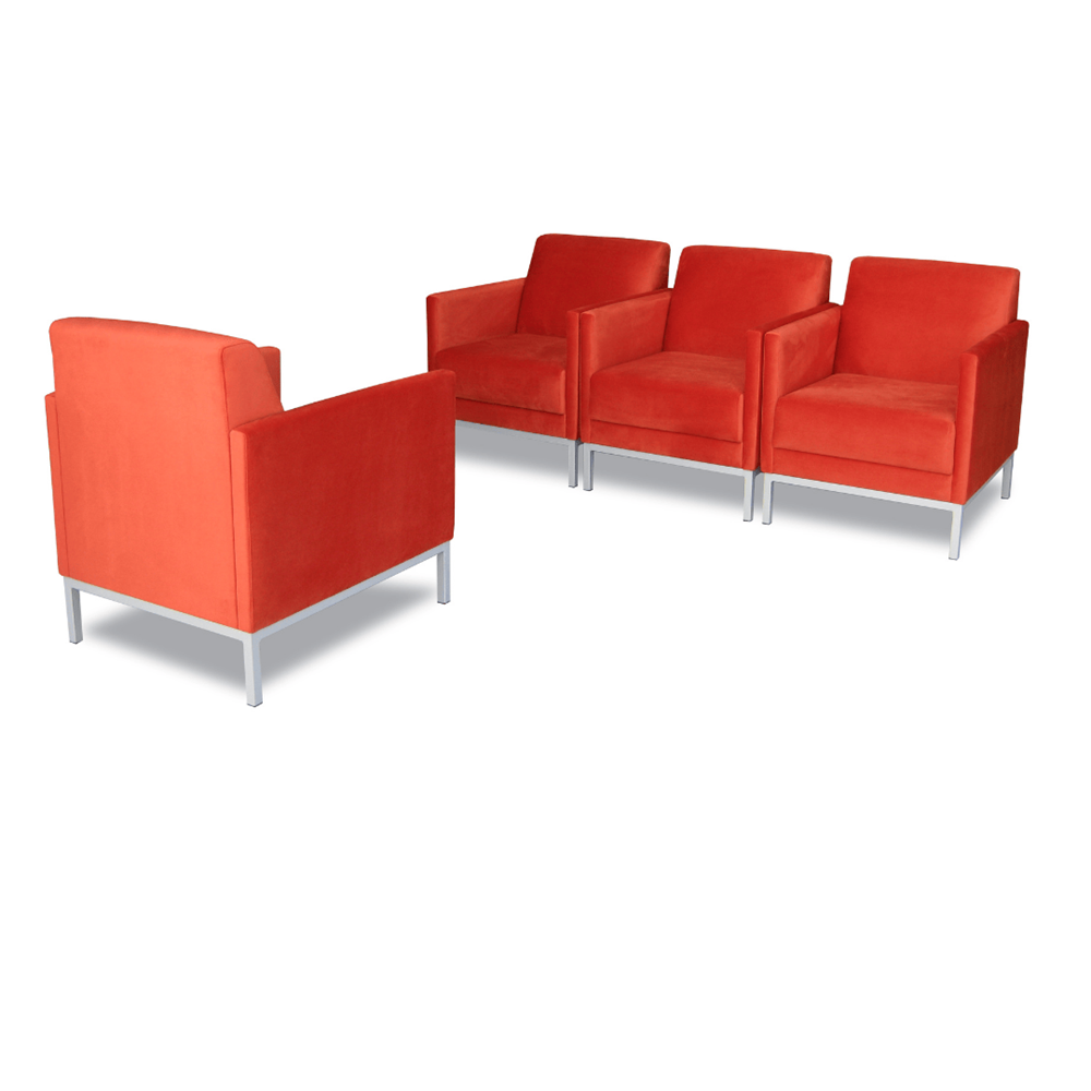 Bling Chair-Reception Furniture-Metal powder-coat-South Island Delivery-Lustrell (Vinyl)-Commercial Traders - Office Furniture