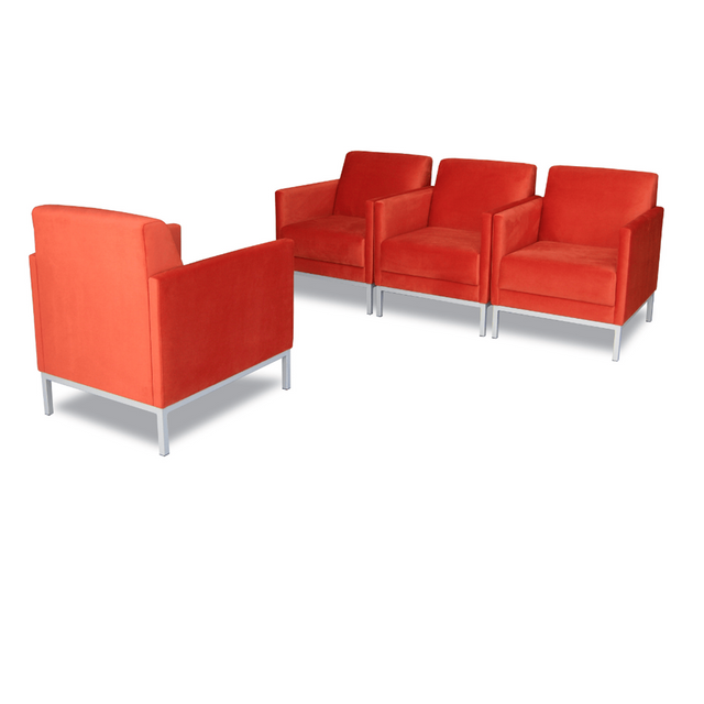 Bling Chair-Reception Furniture-Metal powder-coat-South Island Delivery-Lustrell (Vinyl)-Commercial Traders - Office Furniture