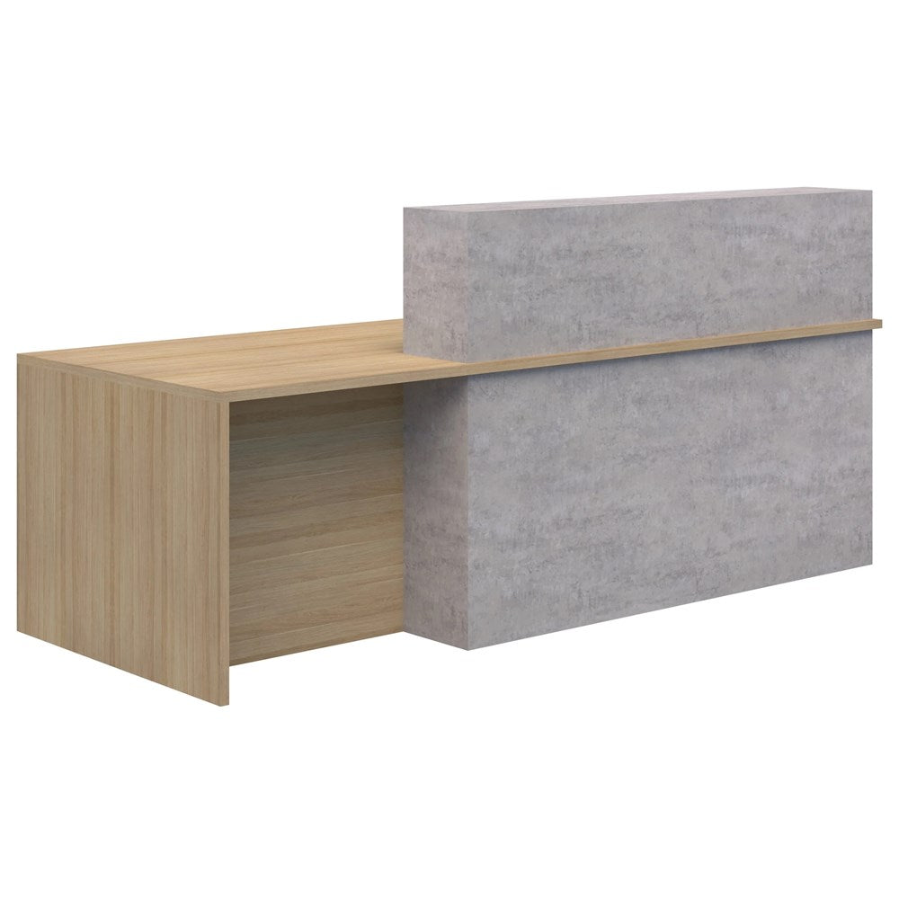 The Block Reception - Wheelchair Accessible-Reception Furniture-2400mm-Left-Auckland Delivery-Commercial Traders - Office Furniture