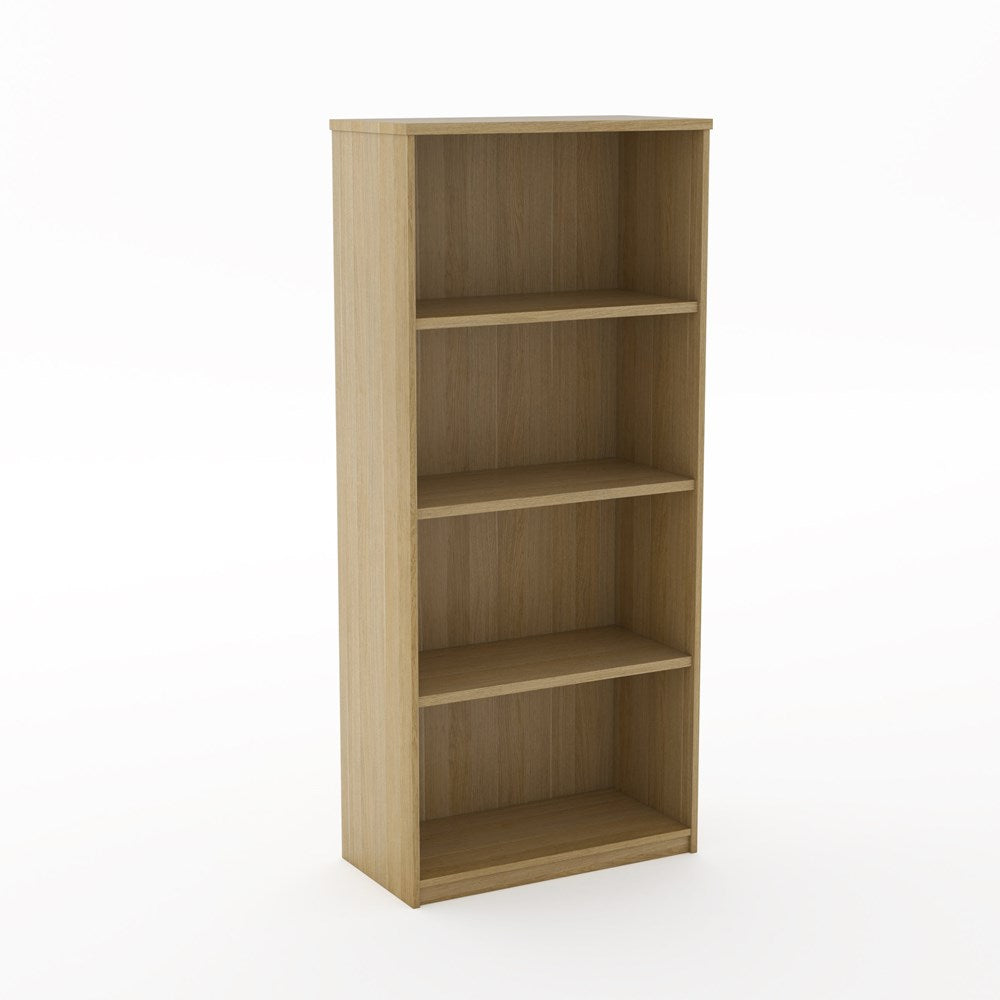 Karaka Bookcase 1800h x 800w x 400d-Storage-Classic Oak-North island Delivery (Ground Floor)-Commercial Traders - Office Furniture