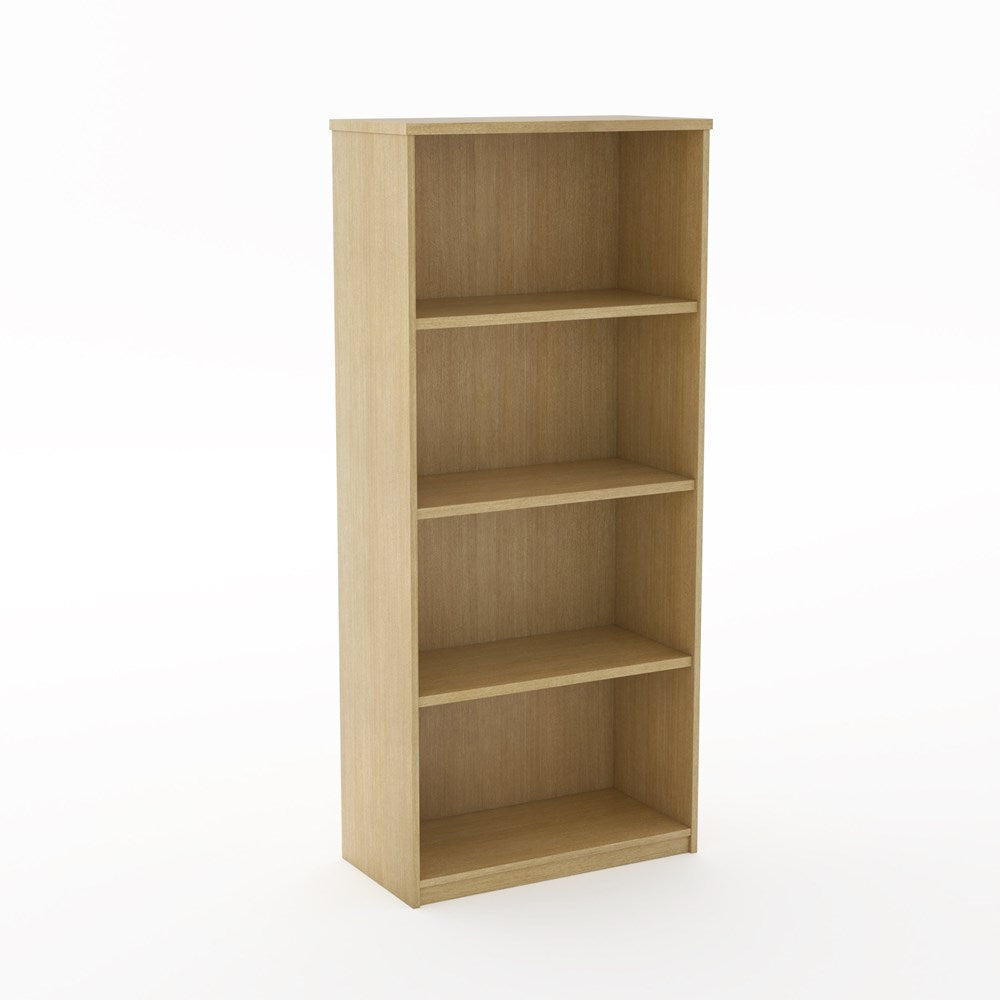 Karaka Bookcase 1800h x 800w x 400d-Storage-Refined Oak-North island Delivery (Ground Floor)-Commercial Traders - Office Furniture