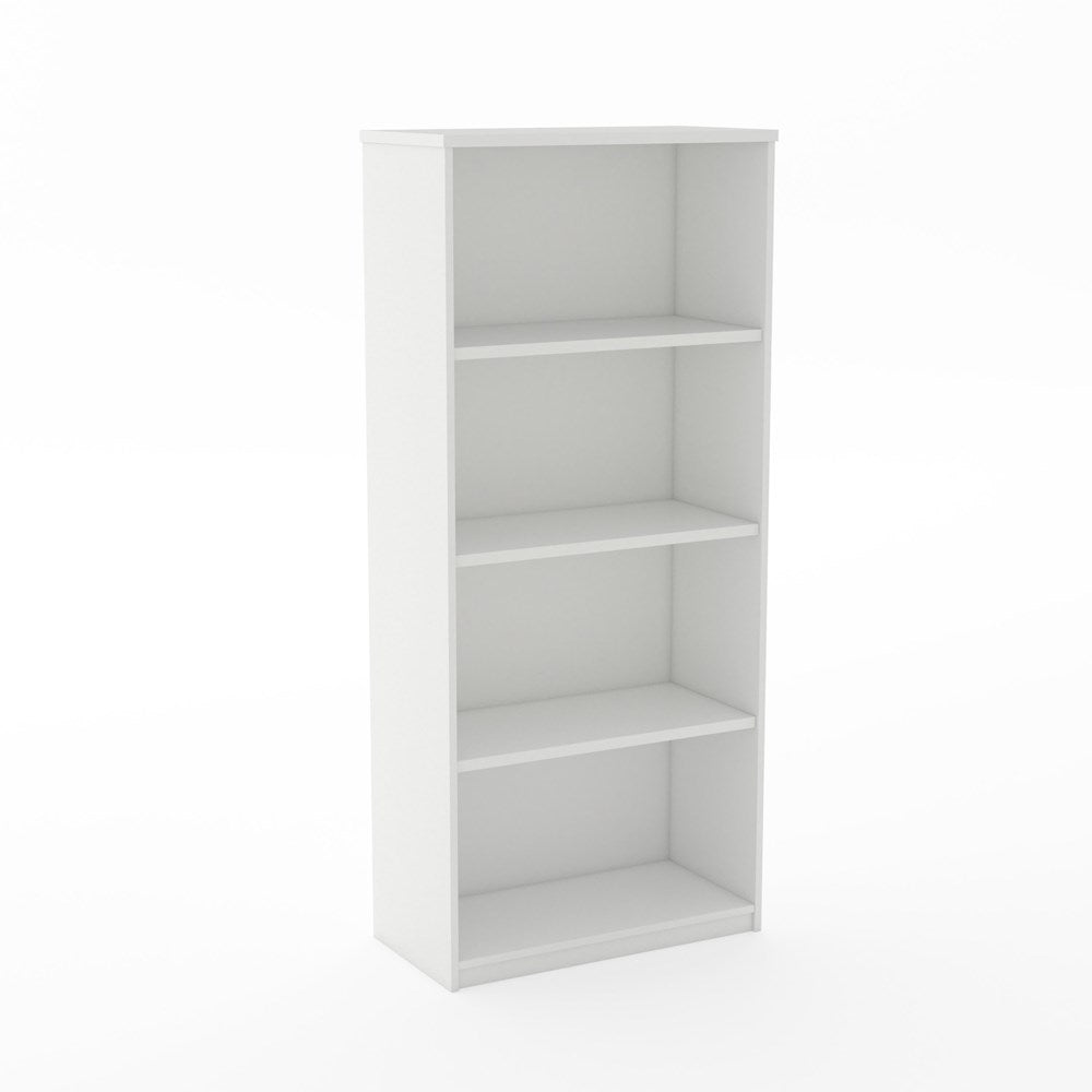 Karaka Bookcase 1800h x 800w x 400d-Storage-Snowdrift (White)-North island Delivery (Ground Floor)-Commercial Traders - Office Furniture