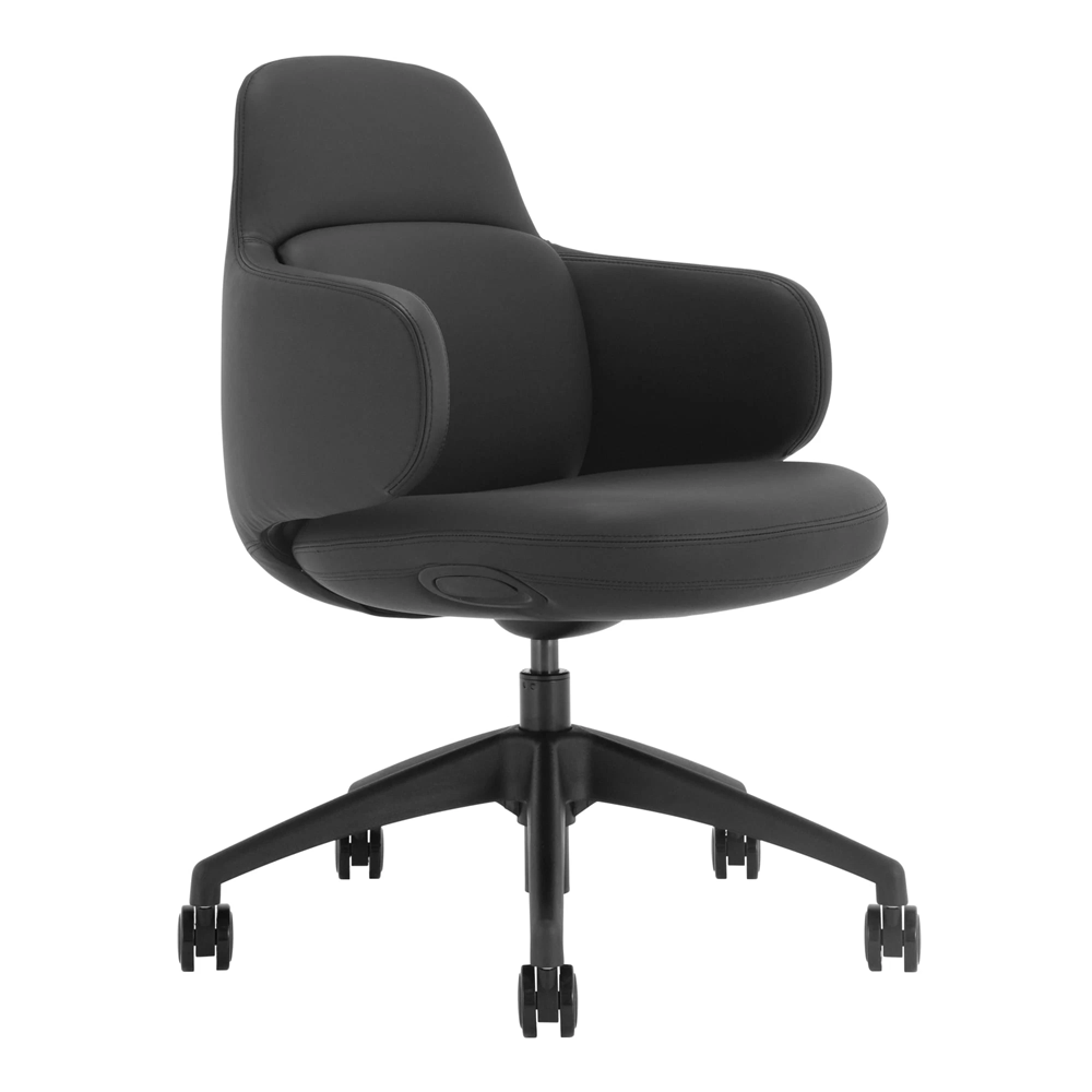 Buro Odyssey-Office Chairs-Black PU-Flat Pack Please-Commercial Traders - Office Furniture