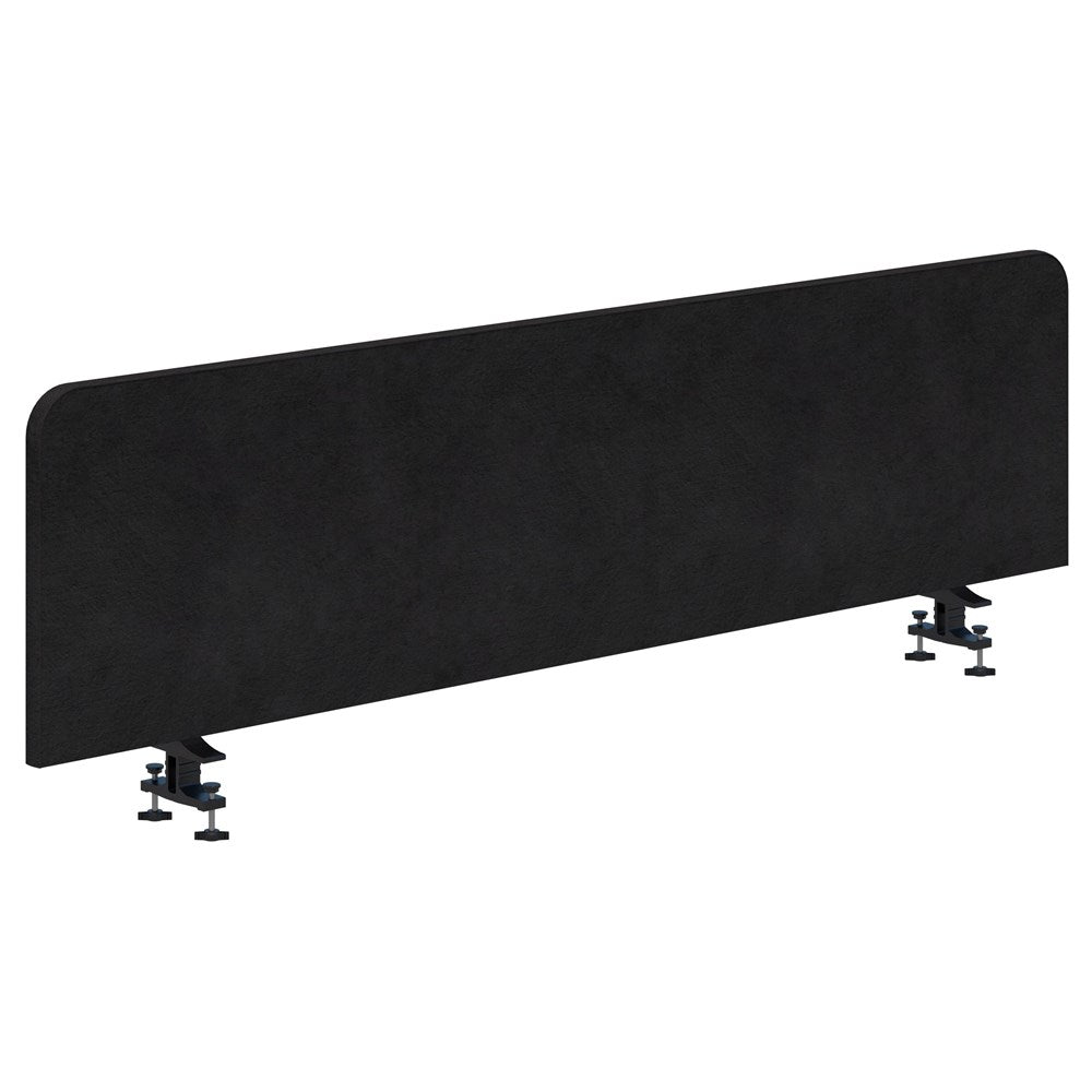 Buzz Bottom Mount Screen Fabric 2000W X 480H-Office Partitons-Midnight-Black-Commercial Traders - Office Furniture