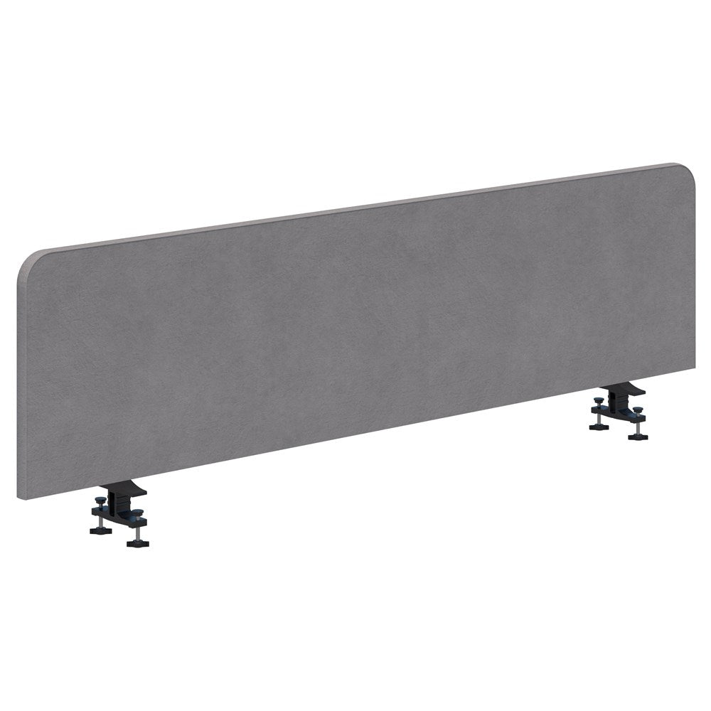 Buzz Bottom Mount Screen Fabric 1200W X 480H-Office Partitons-Pebble-Black-Commercial Traders - Office Furniture