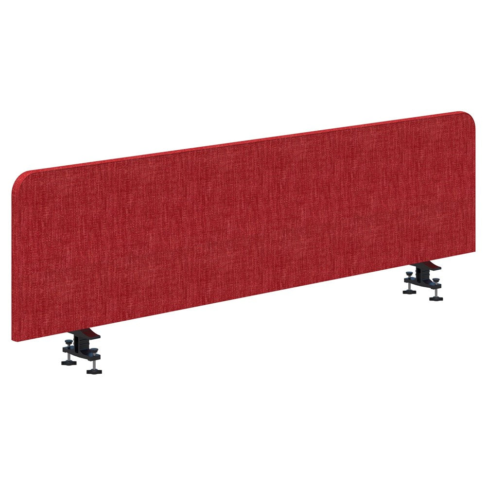 Buzz Bottom Mount Screen Fabric 1500W X 480H-Office Partitons-Cherry-Black-Commercial Traders - Office Furniture
