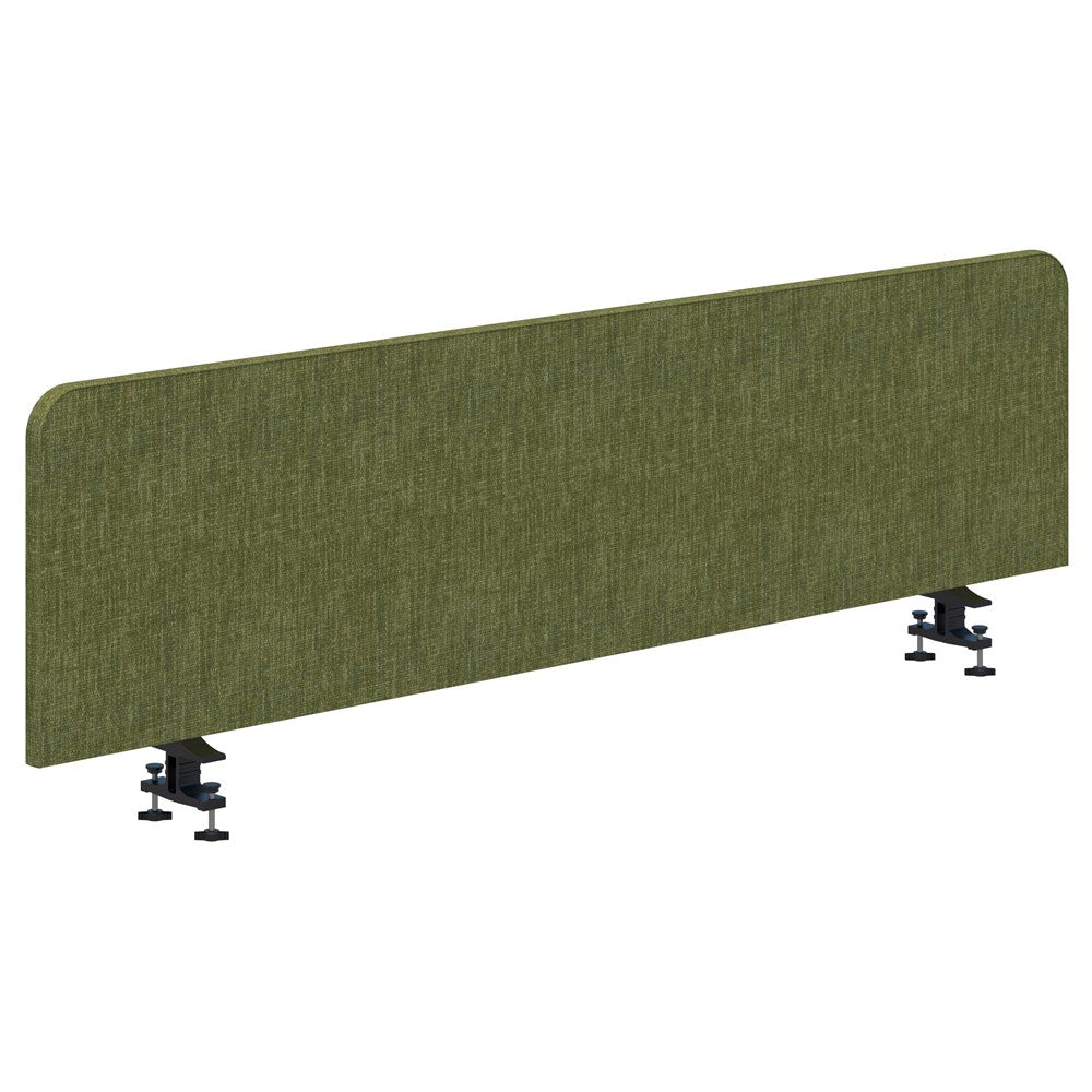 Buzz Bottom Mount Screen Fabric 1200W X 480H-Office Partitons-Grass-Black-Commercial Traders - Office Furniture