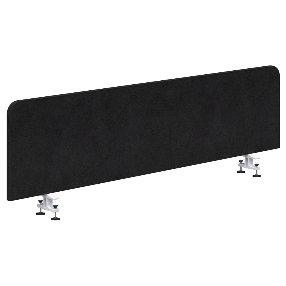 Buzz Bottom Mount Screen Fabric 1800W X 480H-Office Partitons-Midnight-White-Commercial Traders - Office Furniture