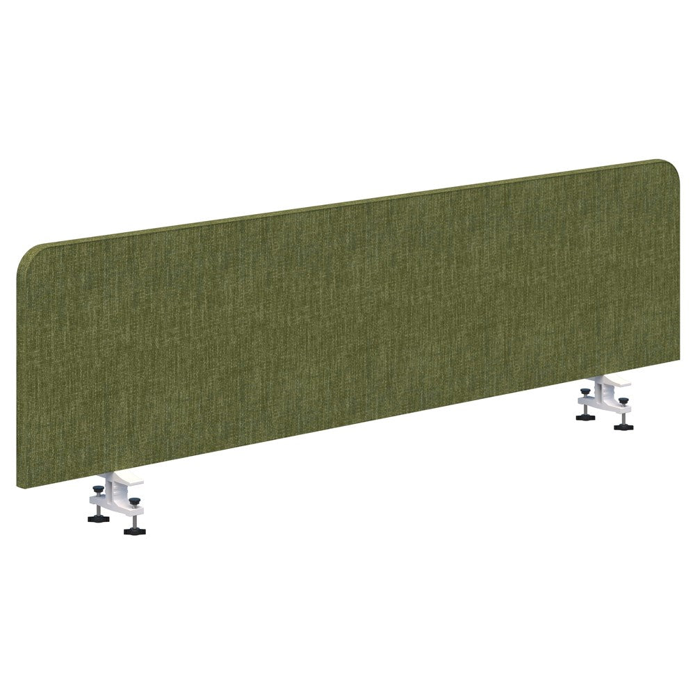 Buzz Bottom Mount Screen Fabric 1800W X 480H-Office Partitons-Grass-White-Commercial Traders - Office Furniture
