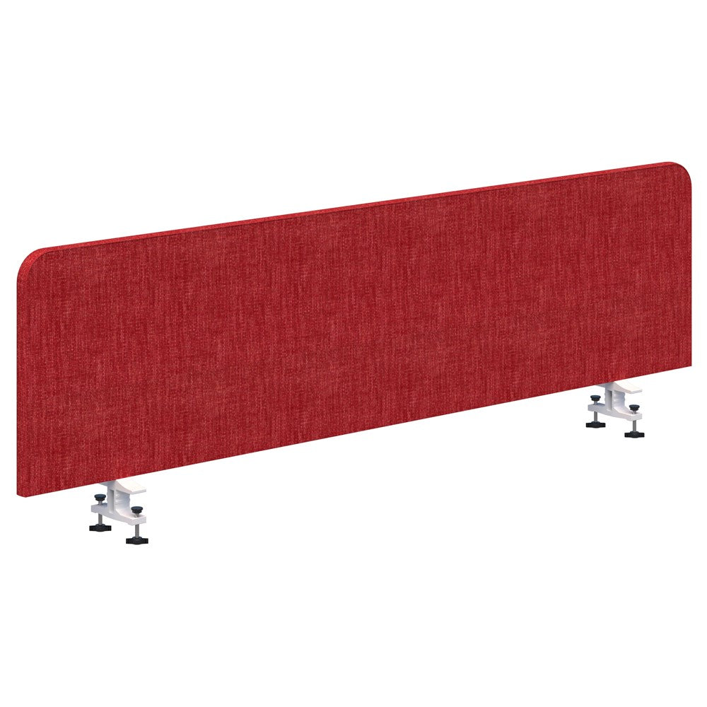 Buzz Bottom Mount Screen Fabric 1500W X 480H-Office Partitons-Peacock-White-Commercial Traders - Office Furniture