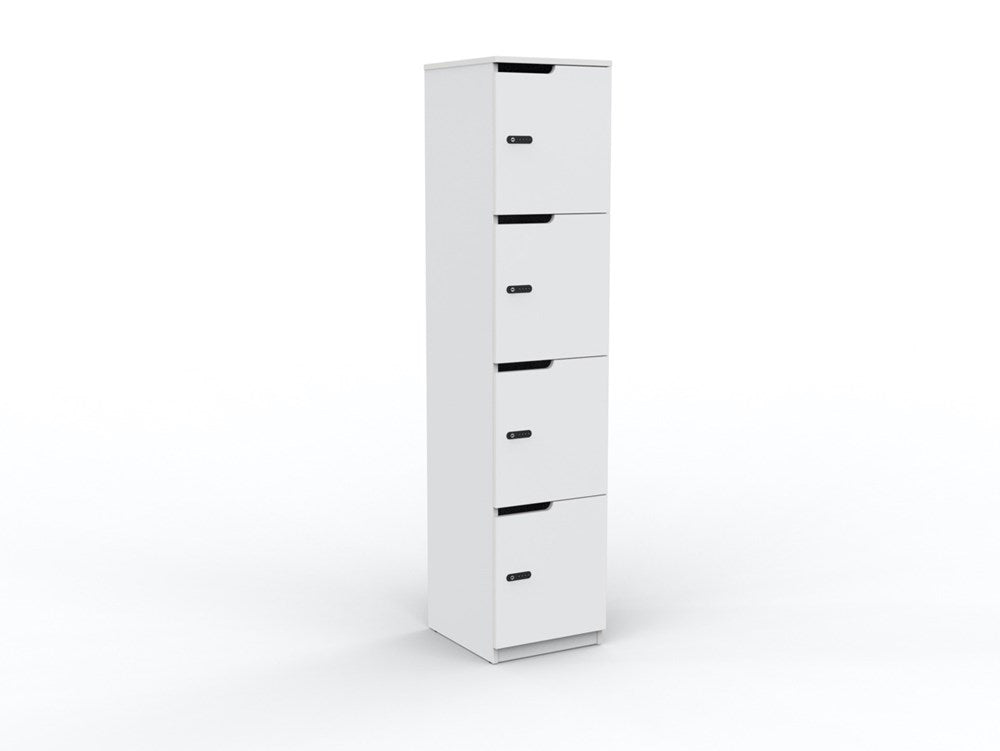 Cubit Lockers-Storage-4-Door-White-Commercial Traders - Office Furniture