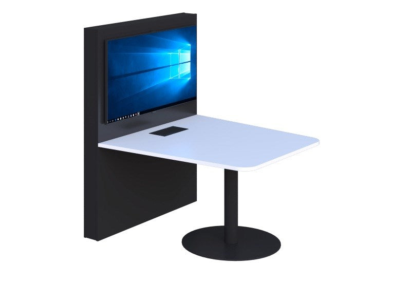 Classic Media-hub leaner (seated).-Meeting Room Furniture-1200 mm-Commercial Traders - Office Furniture