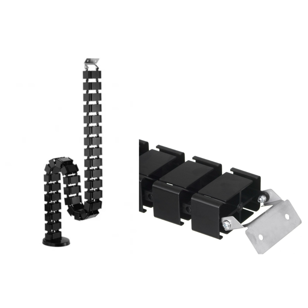 Cable Snake ( For Desk up to 1200h)-Power And Cable Management-Black-Commercial Traders - Office Furniture