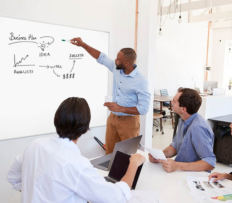 Ceramic Whiteboard-Whiteboards-600 x 900-No Accessories Thanks-Commercial Traders - Office Furniture