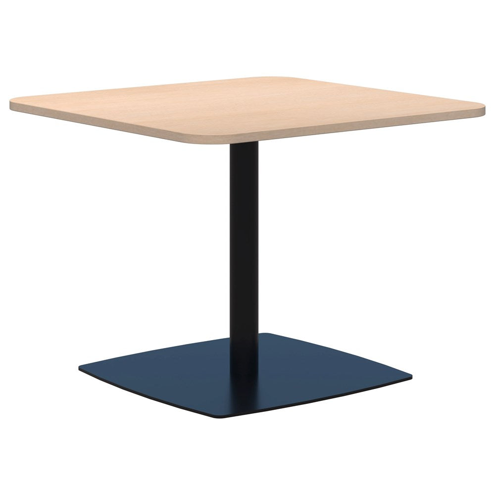Classic Square Table-Meeting Room Furniture-1000 x 1000-Refined Oak-Black-Commercial Traders - Office Furniture