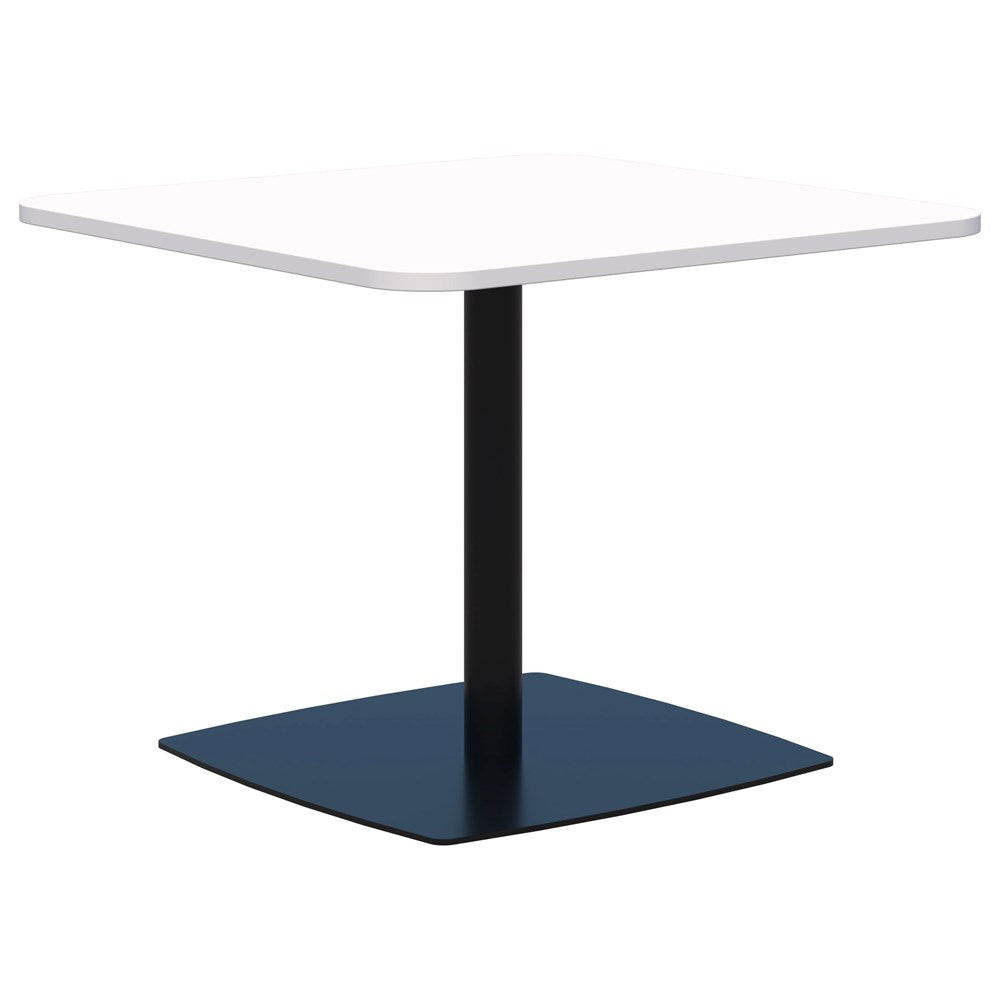 Classic Square Table-Meeting Room Furniture-1000 x 1000-Snow Velvet-Black-Commercial Traders - Office Furniture
