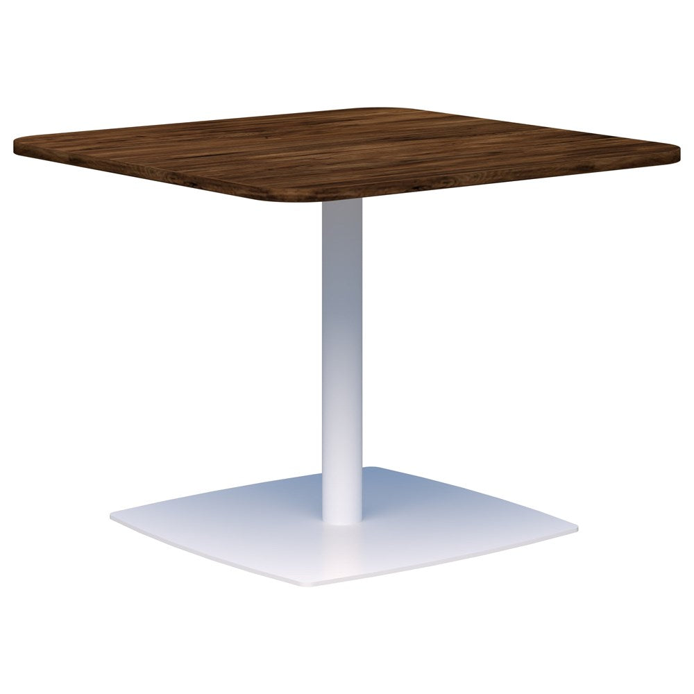 Classic Square Table-Meeting Room Furniture-1000 x 1000-Aged Walnut-White-Commercial Traders - Office Furniture