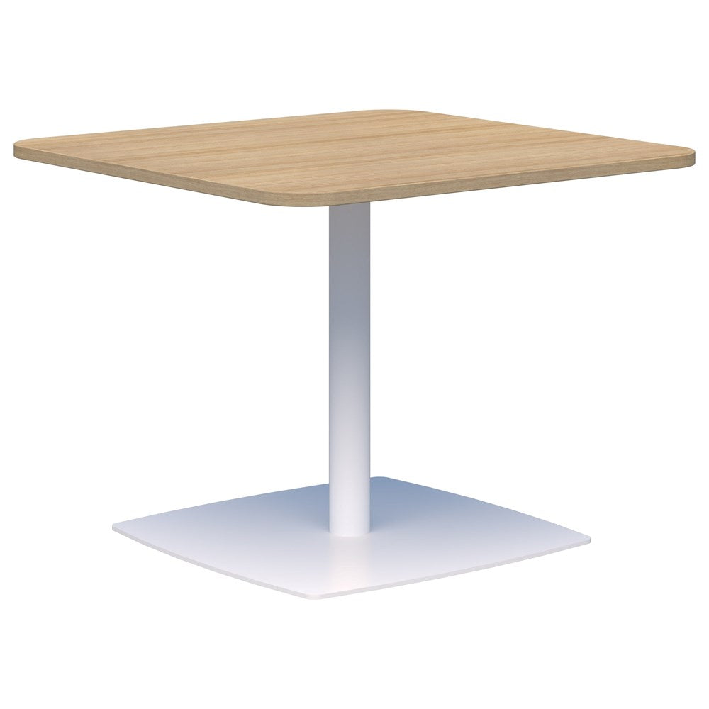 Classic Square Table-Meeting Room Furniture-1000 x 1000-Classic Oak-White-Commercial Traders - Office Furniture