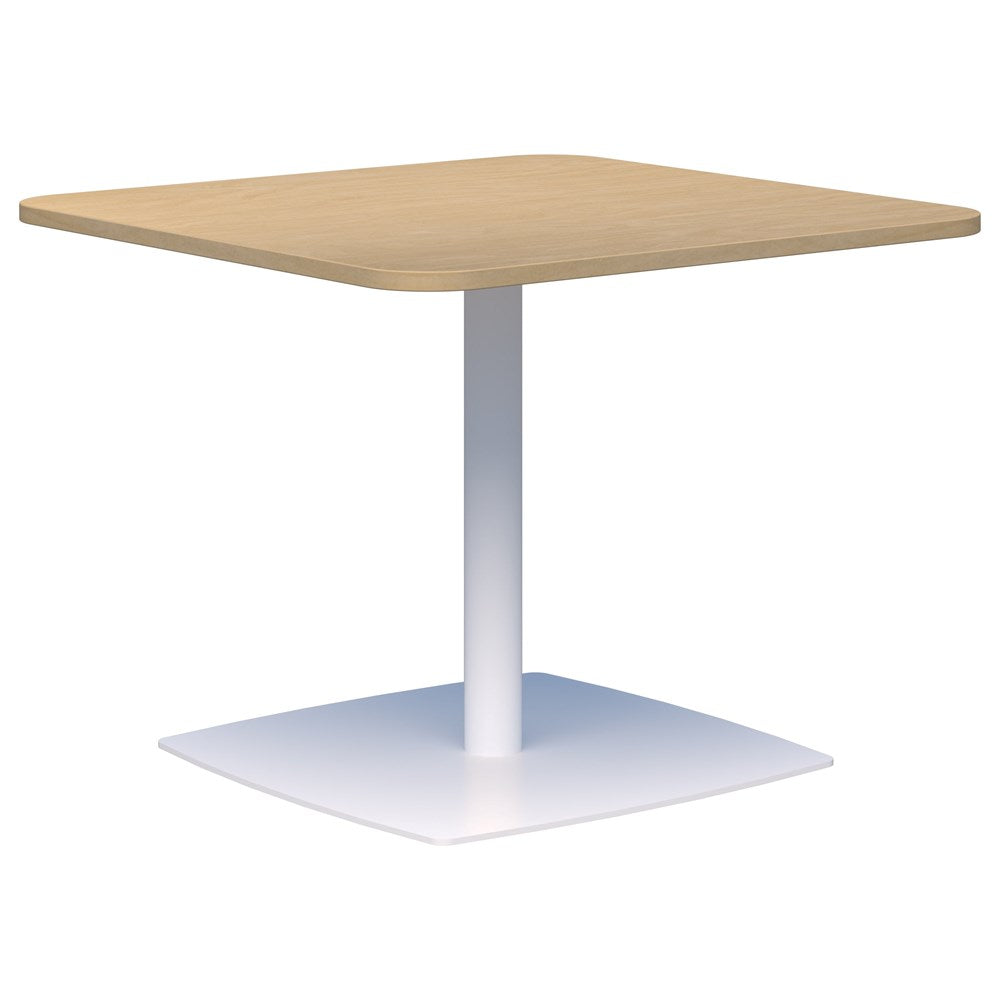 Classic Square Table-Meeting Room Furniture-1000 x 1000-Raw Birch-White-Commercial Traders - Office Furniture