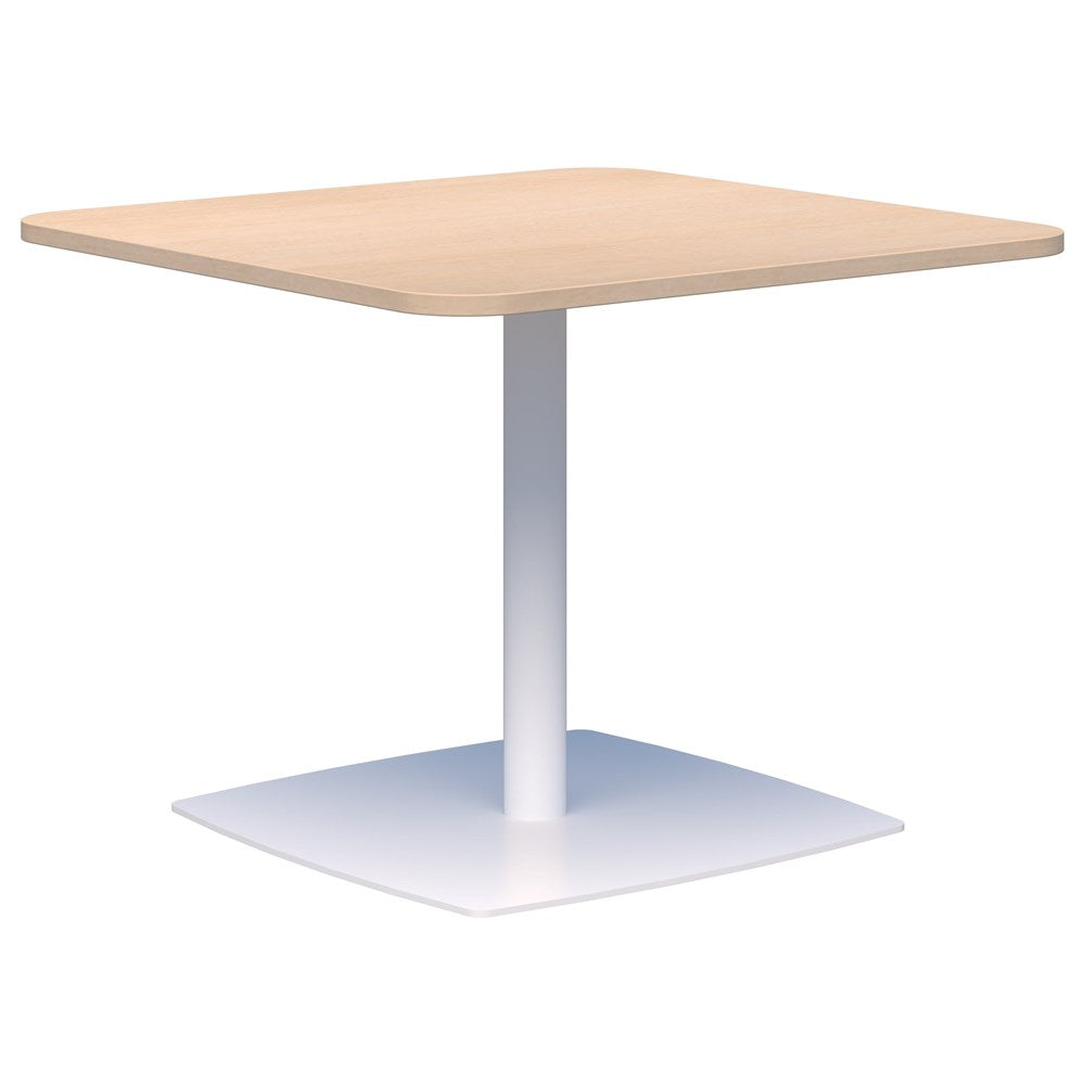 Classic Square Table-Meeting Room Furniture-1000 x 1000-Refined Oak-White-Commercial Traders - Office Furniture