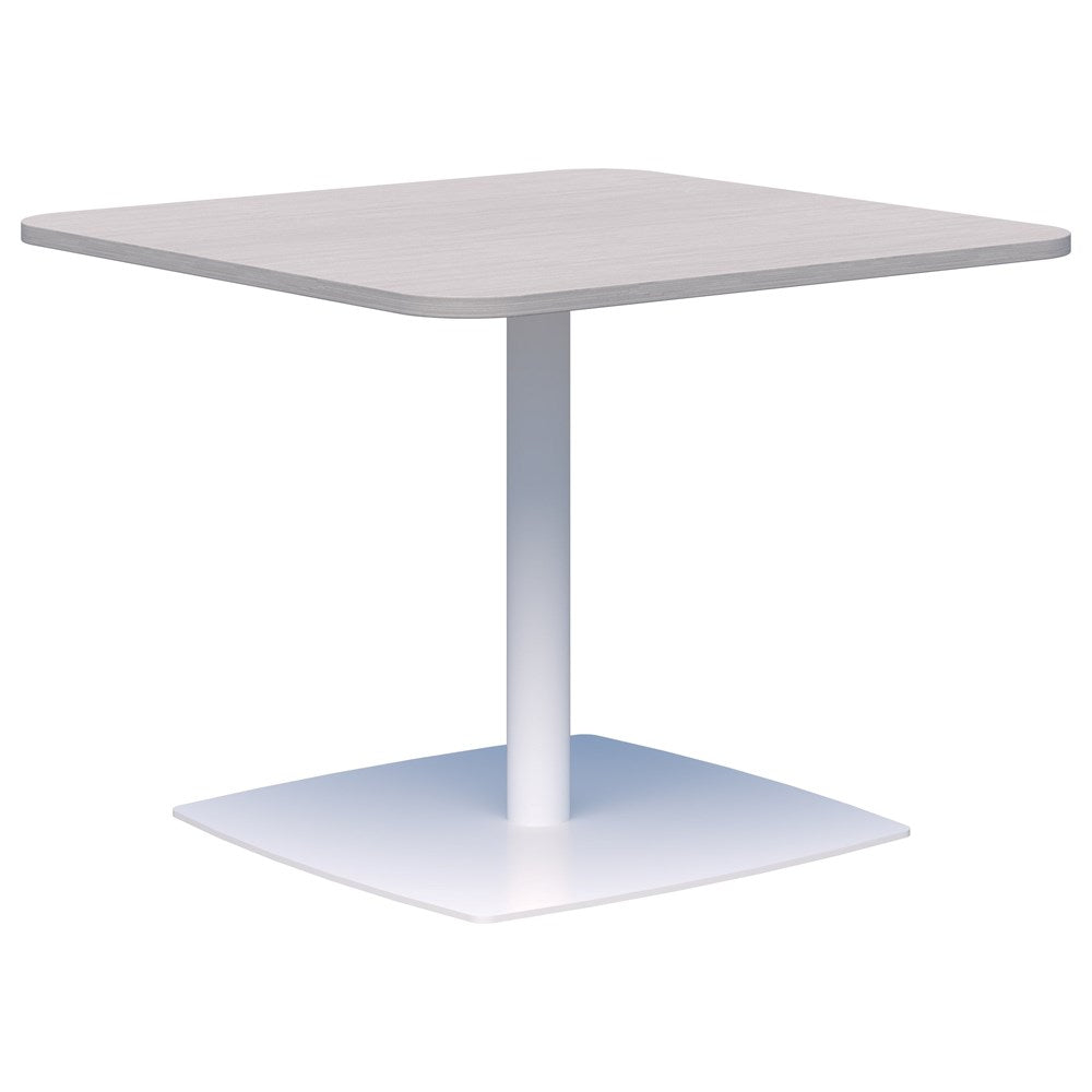 Classic Square Table-Meeting Room Furniture-1000 x 1000-SIlver Strata-White-Commercial Traders - Office Furniture